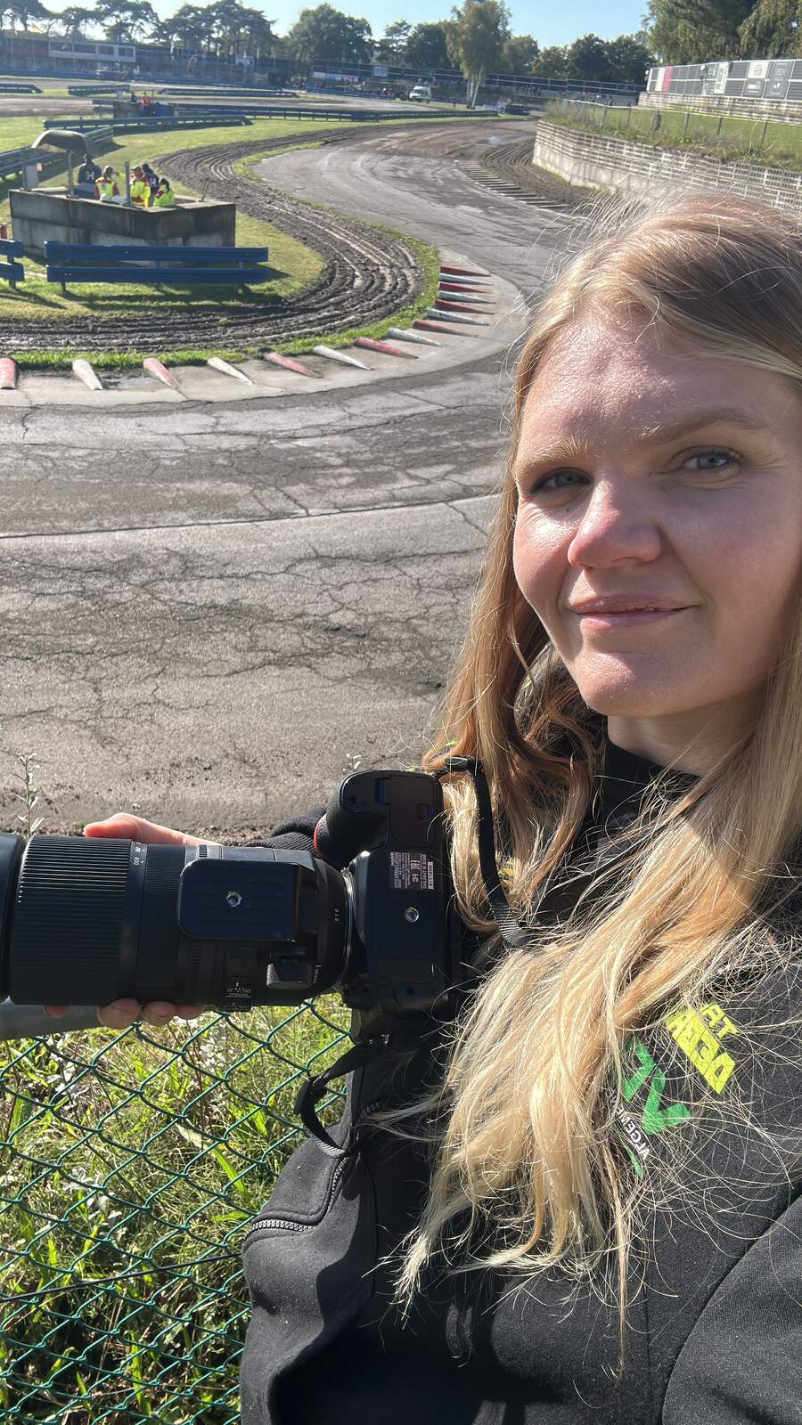 Hannelore langs het circuit